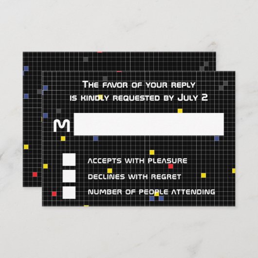 バーバルミツワーゲームオン 出欠カード (正面/裏面)