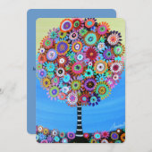 バーバルミツワーツリーオブライフ招待状 招待状 (正面/裏面)