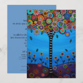 バーバルミツワーツリーオブライフ招待状 招待状 (正面/裏面)