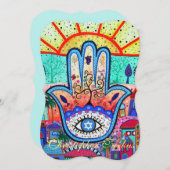 バーバルミツワーハムサ招待状 招待状 (正面/裏面)