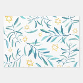 バーバルミツワーユダヤ結婚スハヌカーカスタム ラッピングペーパーシート (正面)