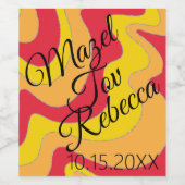 バーバルミツワーワインボトルラベルヒッピーをテーマ ワインラベル (シングルラベル)