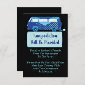 バーバルミツワー交通ミニバスカード 招待状 (正面/裏面)