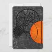 バーバルミツワー招待状バスケットボールテーマ 招待状 (正面)
