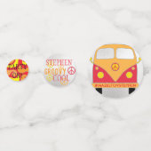 バーバルミツワー紙吹雪シルビーオレンジ&イエローズ コンフェッティ (裏面)