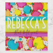 バーバルミツワー紙吹雪ワインボトルラベル ワインラベル (シングルラベル)