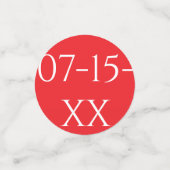 バーバルミツワー紙吹雪銀色に並んだ波 コンフェッティ (スモール正面)