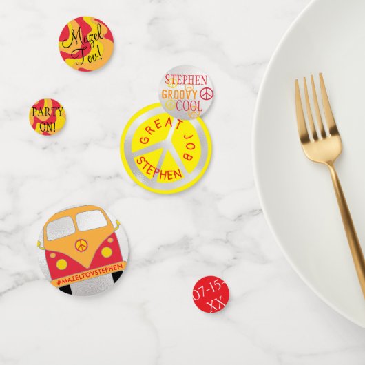 バーバルミツワー紙吹雪銀色に並んだ波 コンフェッティ (グループ)