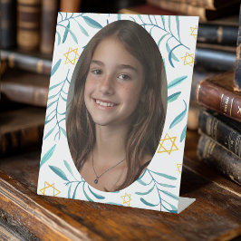 バーバルミツワー結婚ユダヤ植物学カスタム 台座サイン