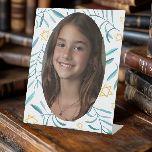 バーバルミツワー結婚ユダヤ植物学カスタム 台座サイン