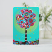 バーバルミツワーRSVPカードツリーオブライフ 招待状 (スタンド正面)