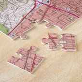 バーバンクカリフォルニア(1966年)のヴィンテージの地図 ジグソーパズル (側面)