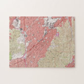 バーバンクカリフォルニア(1966年)のヴィンテージの地図 ジグソーパズル (横)