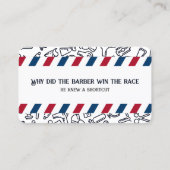 バーバーおもしろいショップ美容師理容師美容師 名刺 (正面)