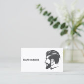 バーバーカスタムショップQR理容師 名刺 (スタンド正面)