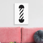 バーバーショップの柱 キャンバスプリント (インサイチュ (リビング))