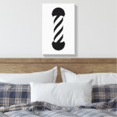 バーバーショップの柱 キャンバスプリント (インサイチュ (寝室))