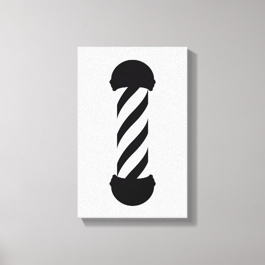 バーバーショップの柱 キャンバスプリント (正面)