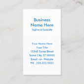 バーバーショップの柱 名刺 (裏面)