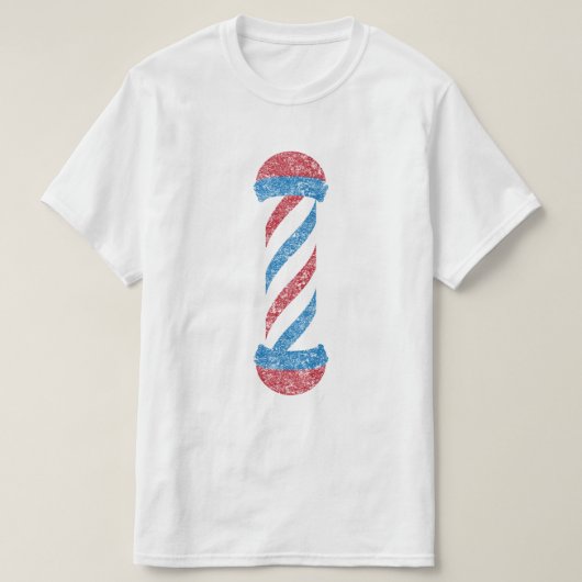 バーバーショップの柱 Tシャツ (デザイン正面)