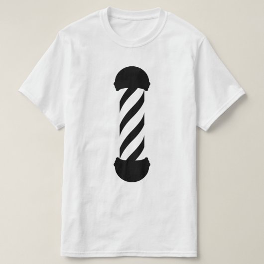 バーバーショップの柱 Tシャツ (デザイン正面)