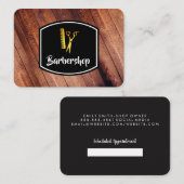 バーバーショップアポイントメント 予約カード (正面/裏面)