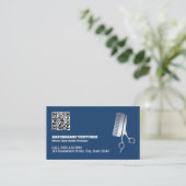 バーバーショップカスタムQR 名刺 (スタンド正面)