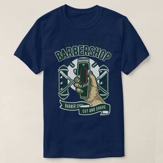 バーバーショップカット Tシャツ (デザイン正面)