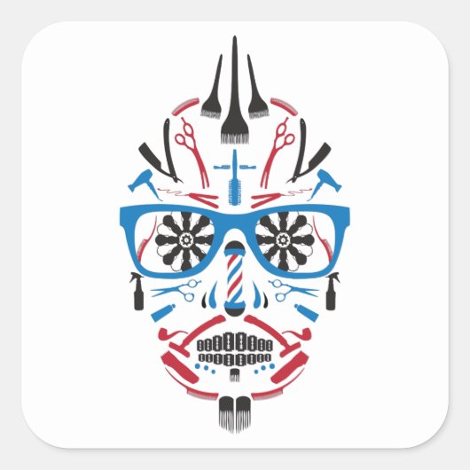 バーバーショップシュガースカル スクエアシール (正面)