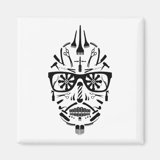 バーバーショップシュガースカル マグネット (正面)