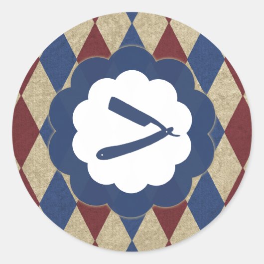 バーバーショップダイヤモンド ラウンドシール (正面)