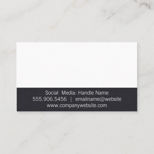 バーバーショップチェア | レザートリム 名刺 (裏面)