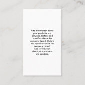 バーバーショップチェア 名刺 (裏面)