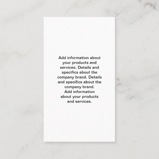 バーバーショップチェア 名刺 (裏面)