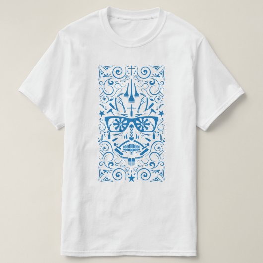 バーバーショップパンクスカル Tシャツ (デザイン正面)