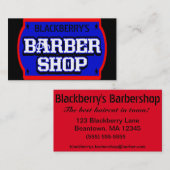 バーバーショップブルー 名刺 (正面/裏面)