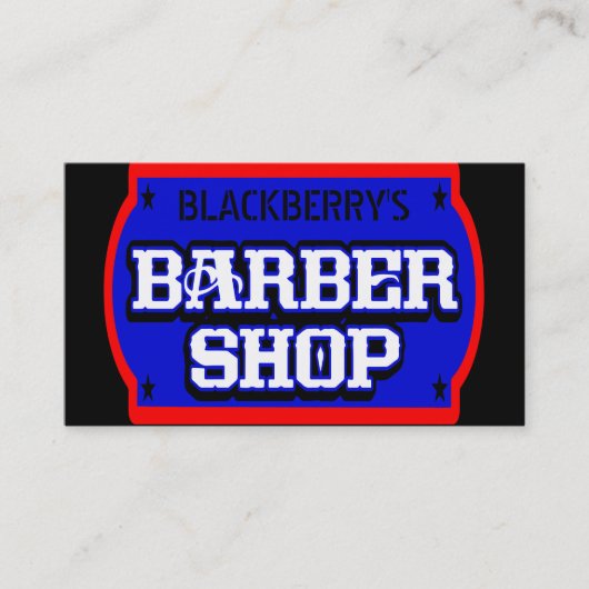 バーバーショップブルー 名刺 (正面)
