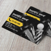 バーバーショッププロフェッショナルヘアクリッパー理容師ブラック 名刺