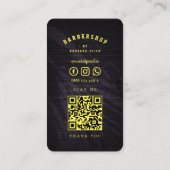 バーバーショップヘアスタイリスト白熱［赤熱］光を放つ理容師ズポール 名刺 (裏面)