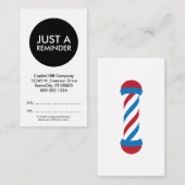 バーバーショップポールアポイントメントカード 予約カード (正面/裏面)