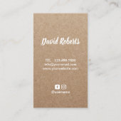 バーバーショップマスター理容師素朴クラフトヘア#2 名刺 (裏面)