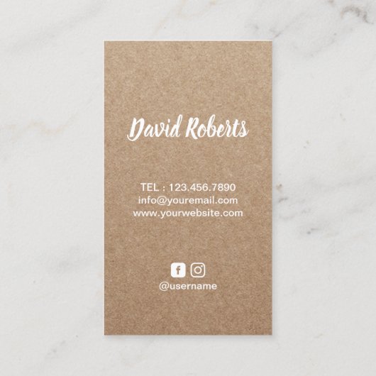 バーバーショップマスター理容師素朴クラフトヘア#2 名刺 (裏面)