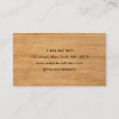 バーバーショップモノグラムパーバープール素朴ウッド 名刺 (裏面)