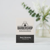 バーバーショップレザールックアポイントメントカード 予約カード (スタンド正面)