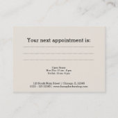 バーバーショップレザールックアポイントメントカード 予約カード (裏面)