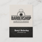 バーバーショップレザールックアポイントメントカード 予約カード (正面)
