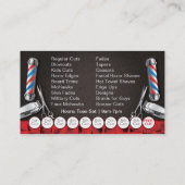 バーバーショップロイヤリティカード(理容師ポールとクリッパー) 名刺 (裏面)