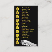 バーバーショップロイヤリティカード(理容師ポールとクリッパー) 名刺 (裏面)