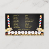 バーバーショップロイヤリティカード(理容師ポールとクリッパー) 名刺 (裏面)