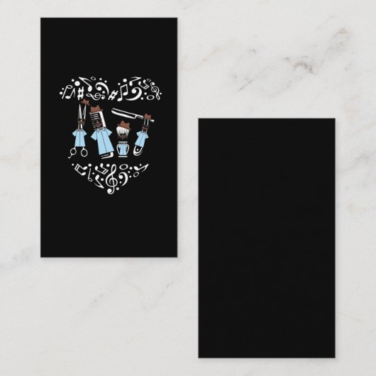 バーバーショップ四重奏ミュージカルノートバンドユーモア 名刺 (正面/裏面)